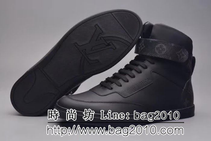 路易威登LV 高端狠貨 原版絲綢皮時尚休閒運動高幫男鞋 8FX2053